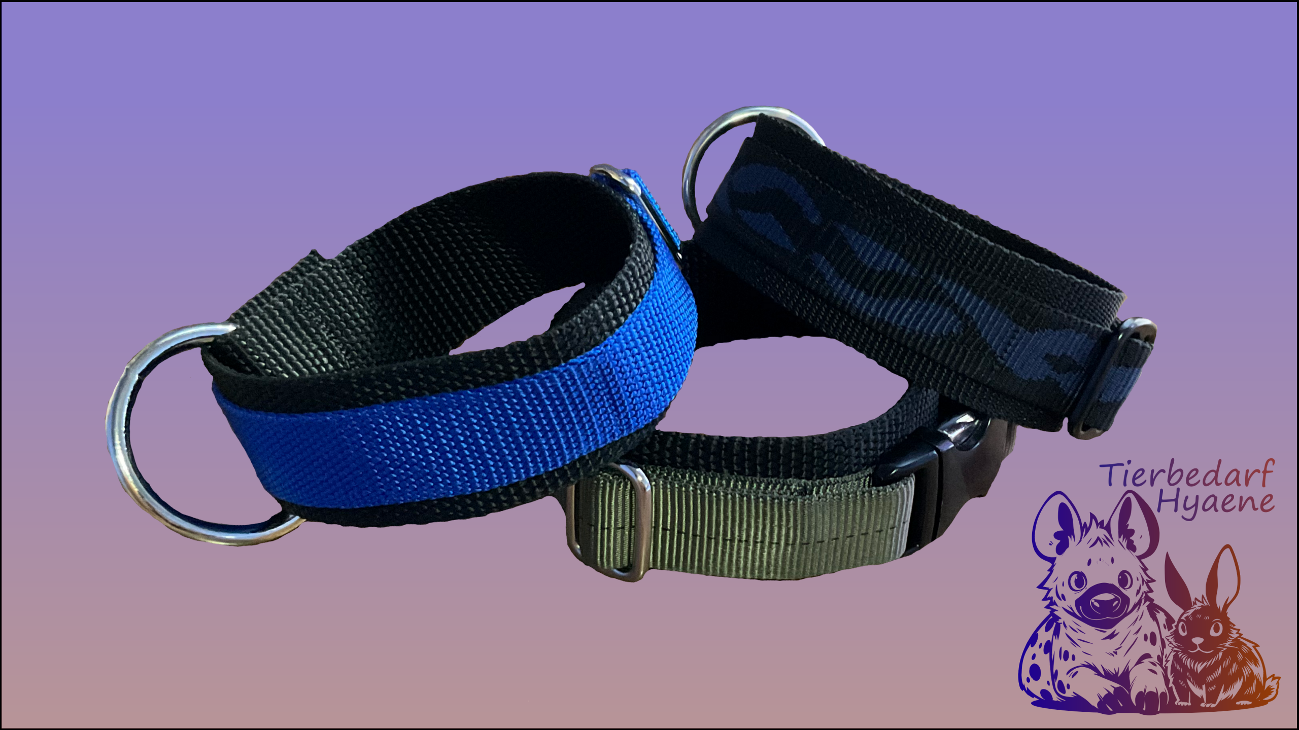 robustes hundehalsband 4cm breit mit einer alu max schnalle in verschiedenen größen, farben und einer weichen polsterung.