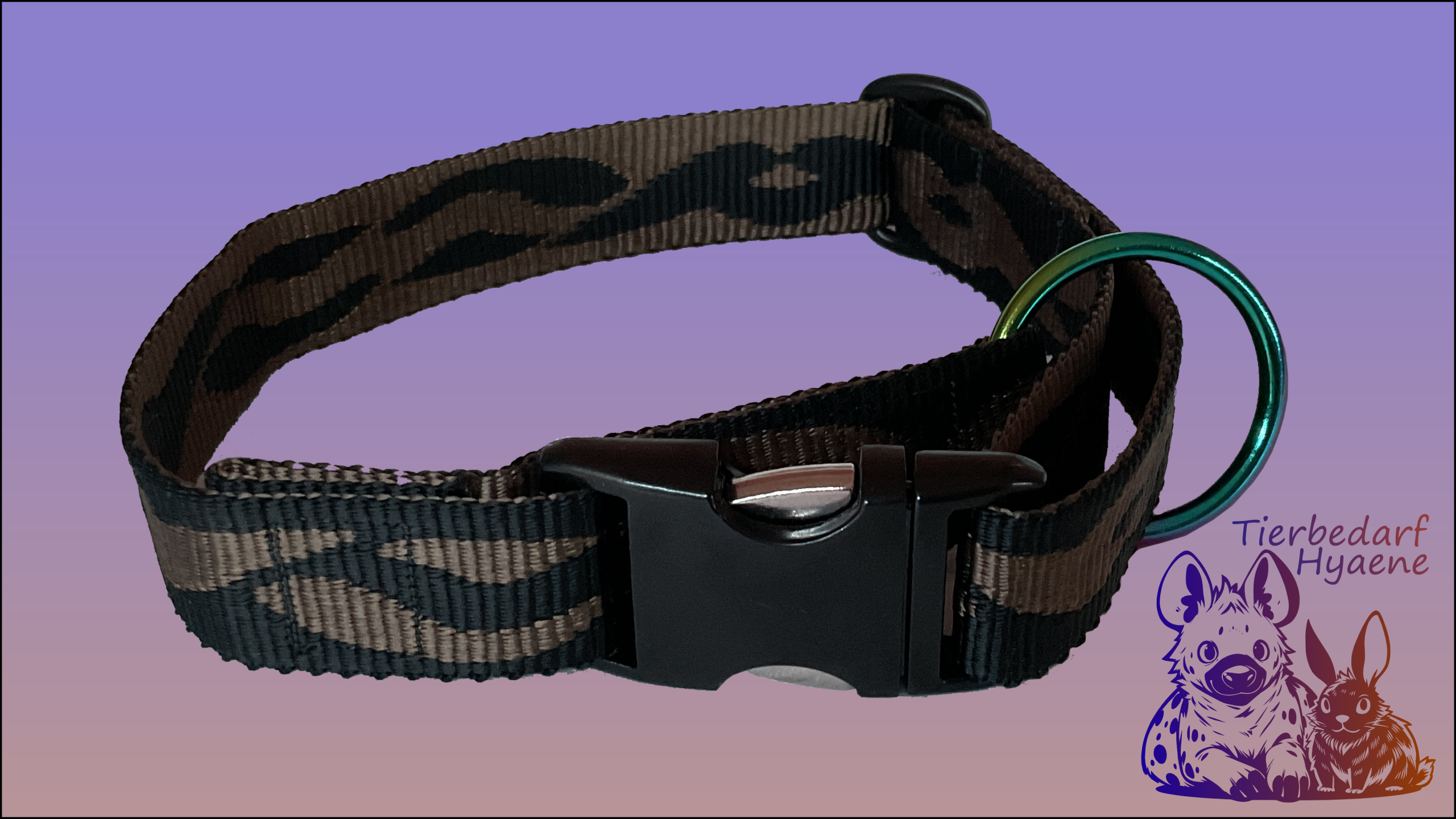 robustes nylon hundehalsband 2,5cm breit in verschiedenen größen und farben mit einer alu max schnalle.