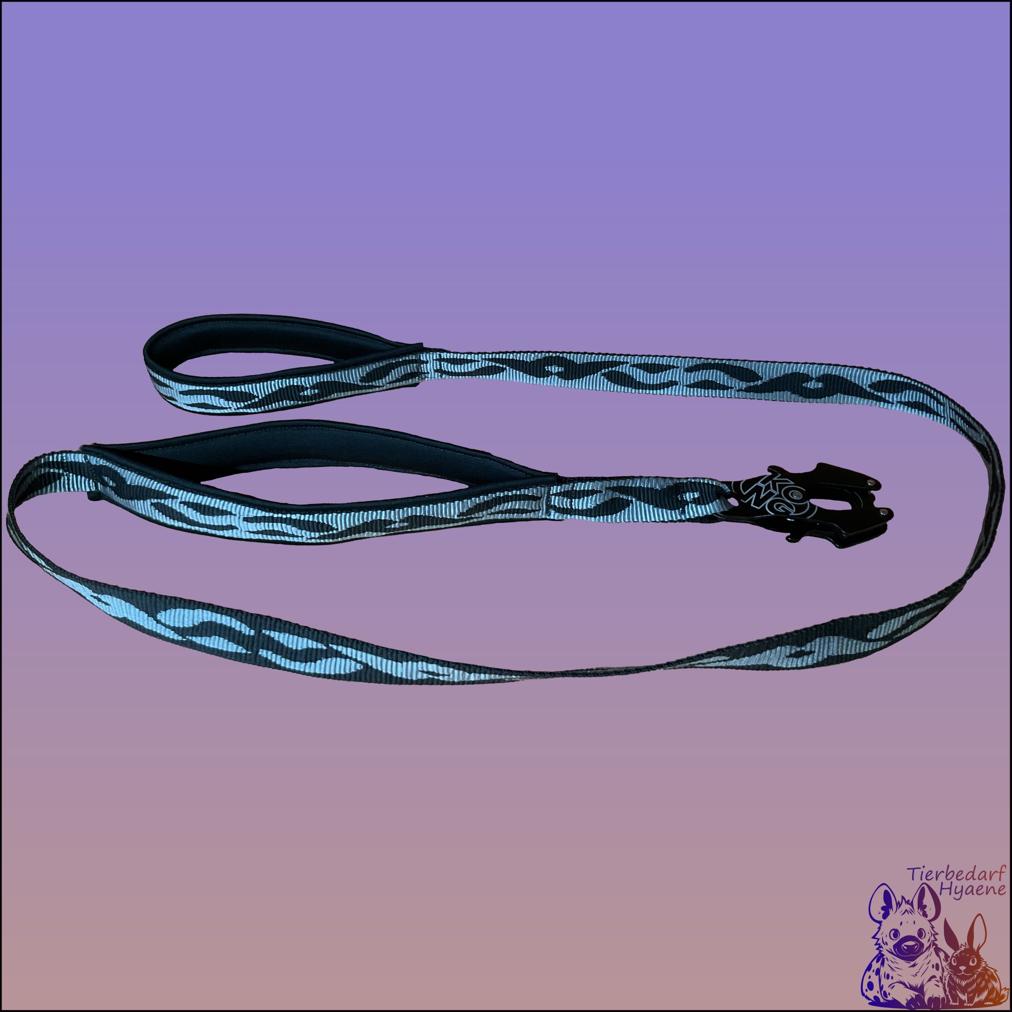 Taktische Nylon Hundeleine mit einem Kong Frog Karabiner und einer Kurzhalteschlaufe – Bild 3